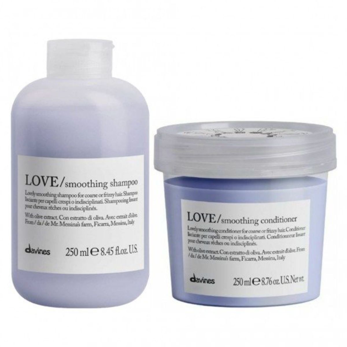 DAVINES - DAVINES LOVE SMOOTHING – Dúo Shampoo 250 ml + Conditioner 250 ml