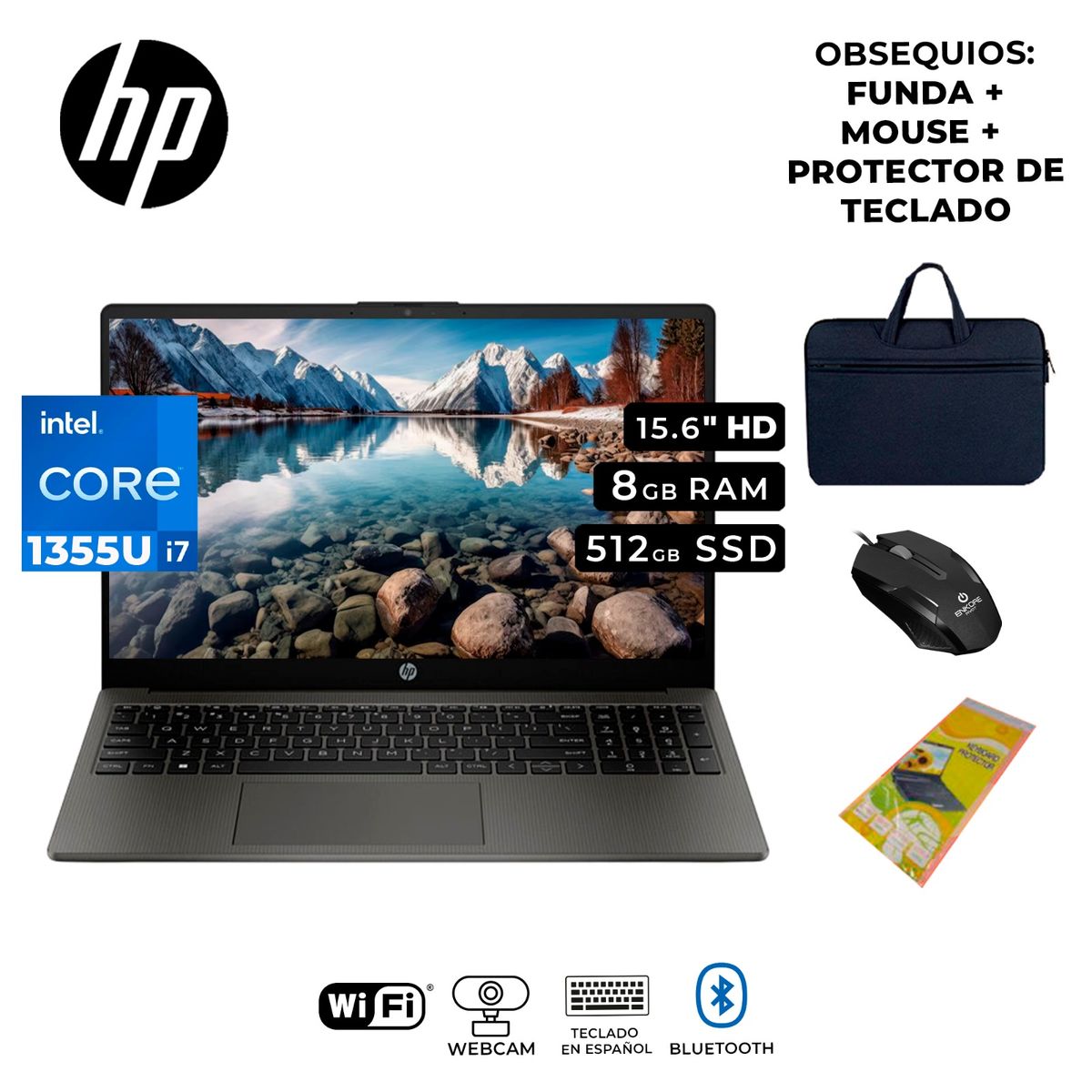 HP - LAPTOP HP 250 G10 INTEL CORE  I7-1355U/ 8GB RAM / 512GB SSD / 15.6