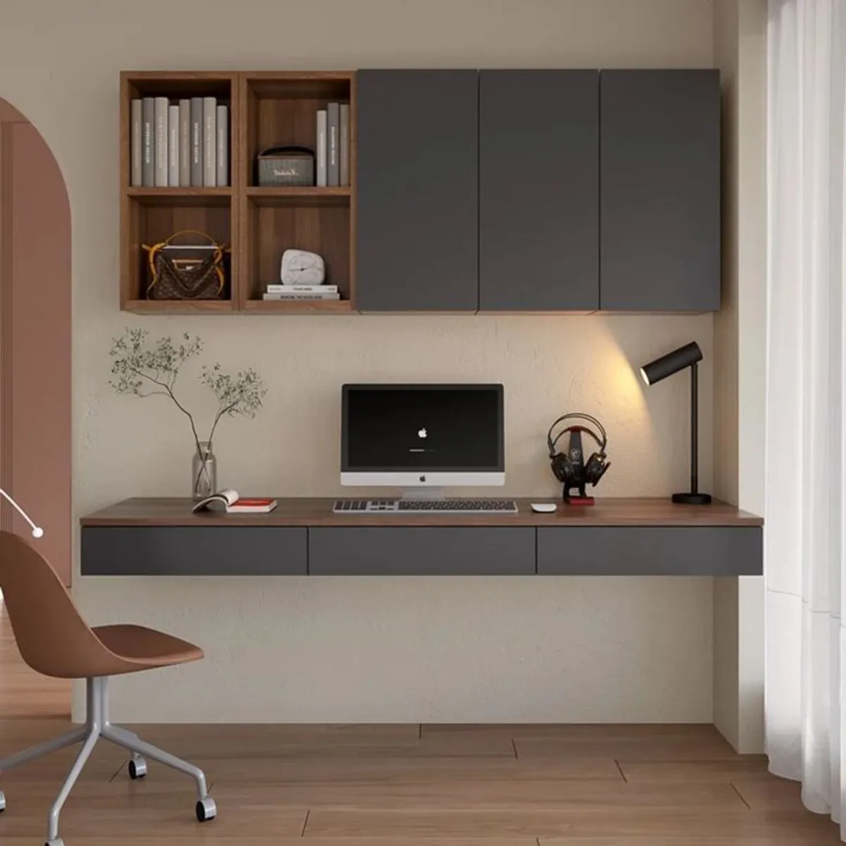 TU MESITA - Escritorio Flotante Herrera Color PlomoCatania TU MESITA