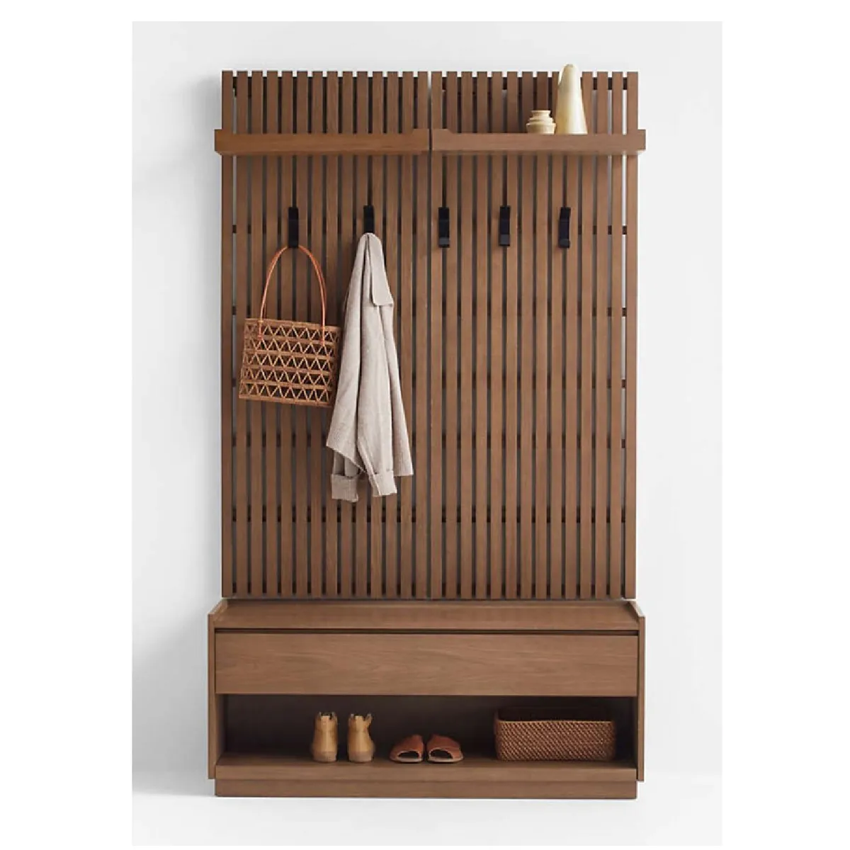 TU MESITA - Perchero Recibidor Multiusos Marlon color Dolcetto 1 cajón TU MESITA