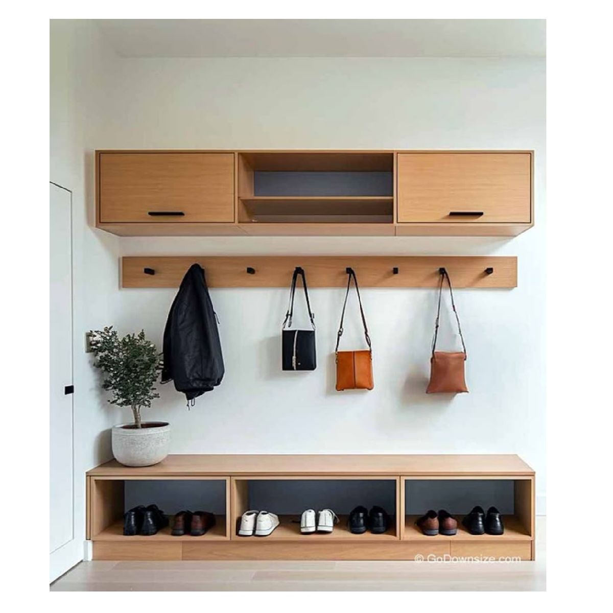 TU MESITA - Recibidor Multiusos Alexis color Haya 2 puertas TU MESITA