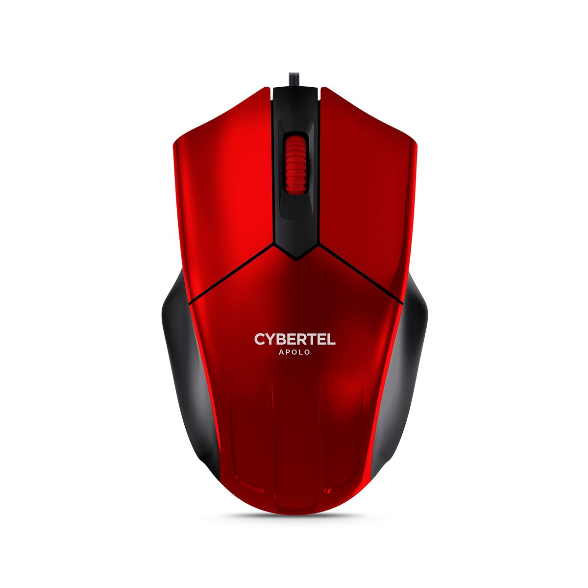 CYBERTEL - Mouse Oficina Alámbrico 1000DPI Rojo Cybertel Apolo CYB M203+