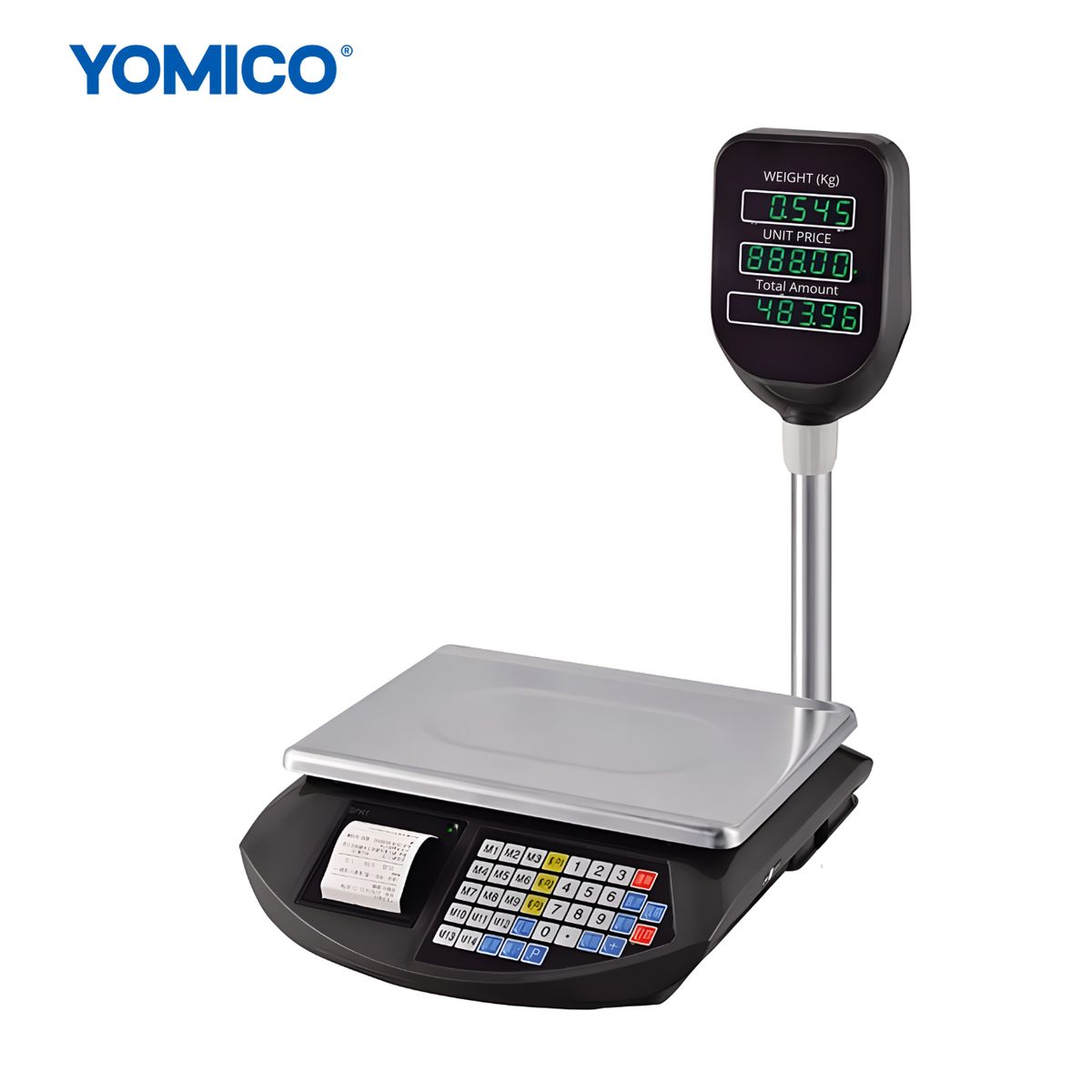 SM - Balanza Digital Comercial con torre y Ticketera de 40 Kg