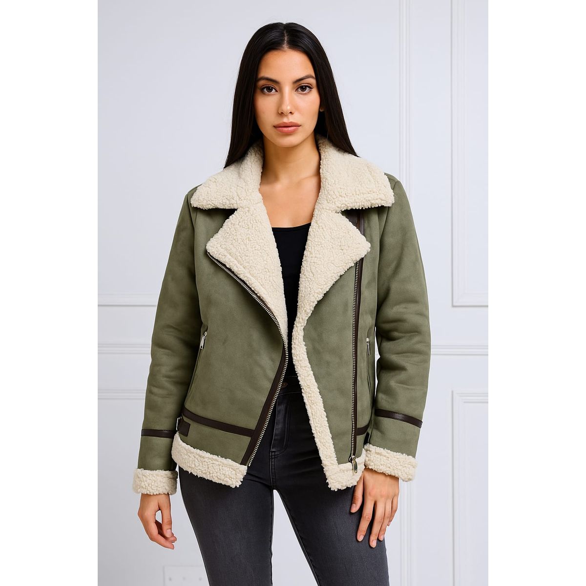 AMARELLY - CHAQUETA ESTILO GAMULAN PARA DAMA SOFI