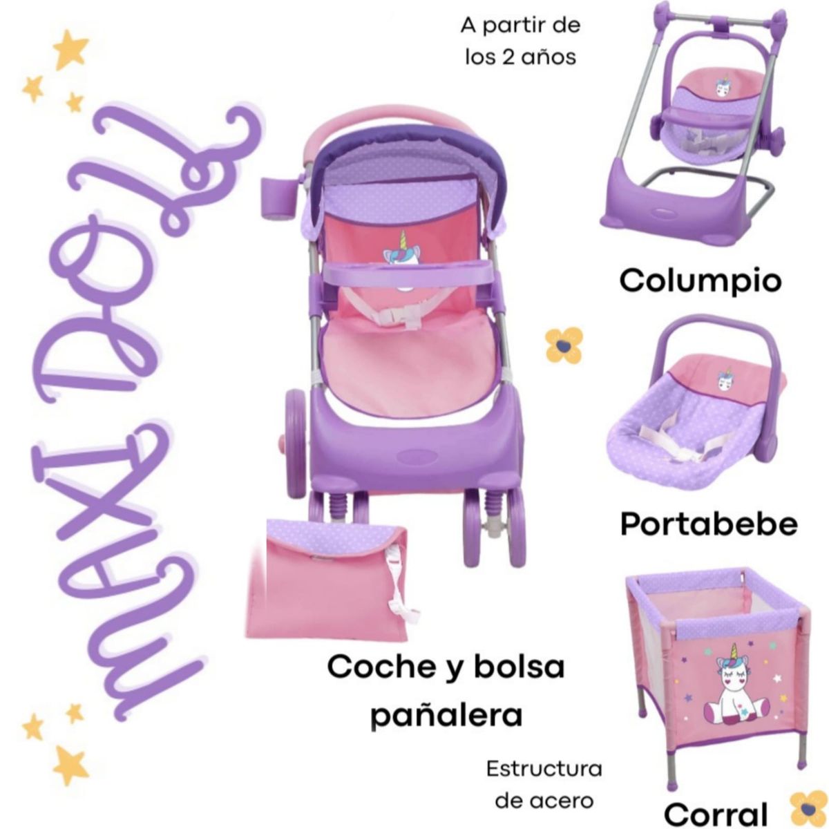 BABY KITS - Set De Muñeca Maxi Doll Para Niña LILA