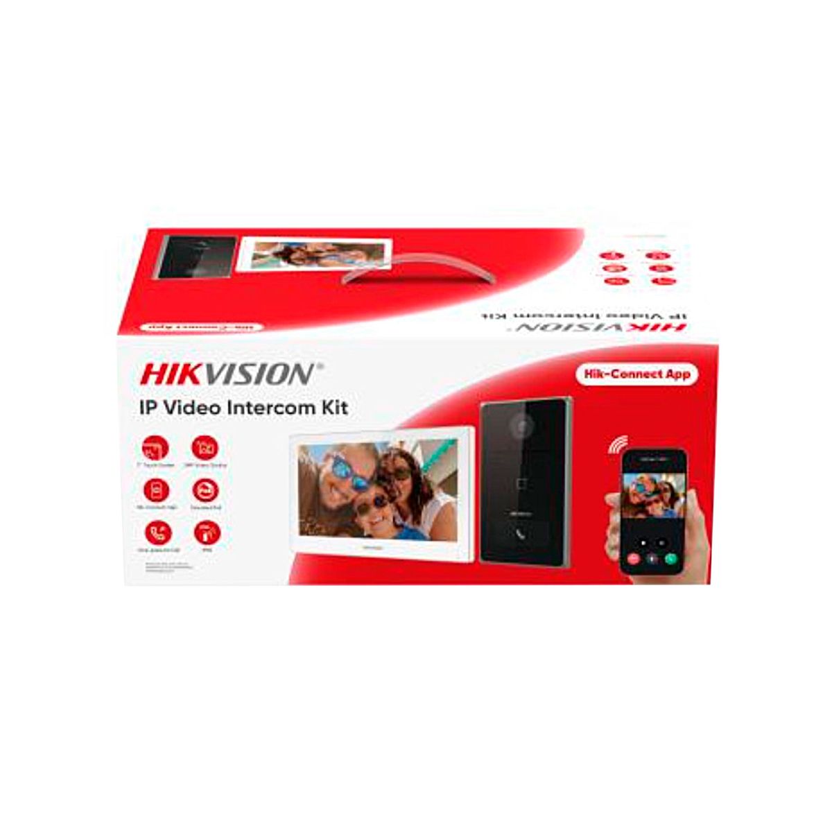 HIKVISION - KIT V-PORTERO HIKVISION MONITOR 7 2MP 60HZ 64KBPS PN HK-DS-KIS608-P