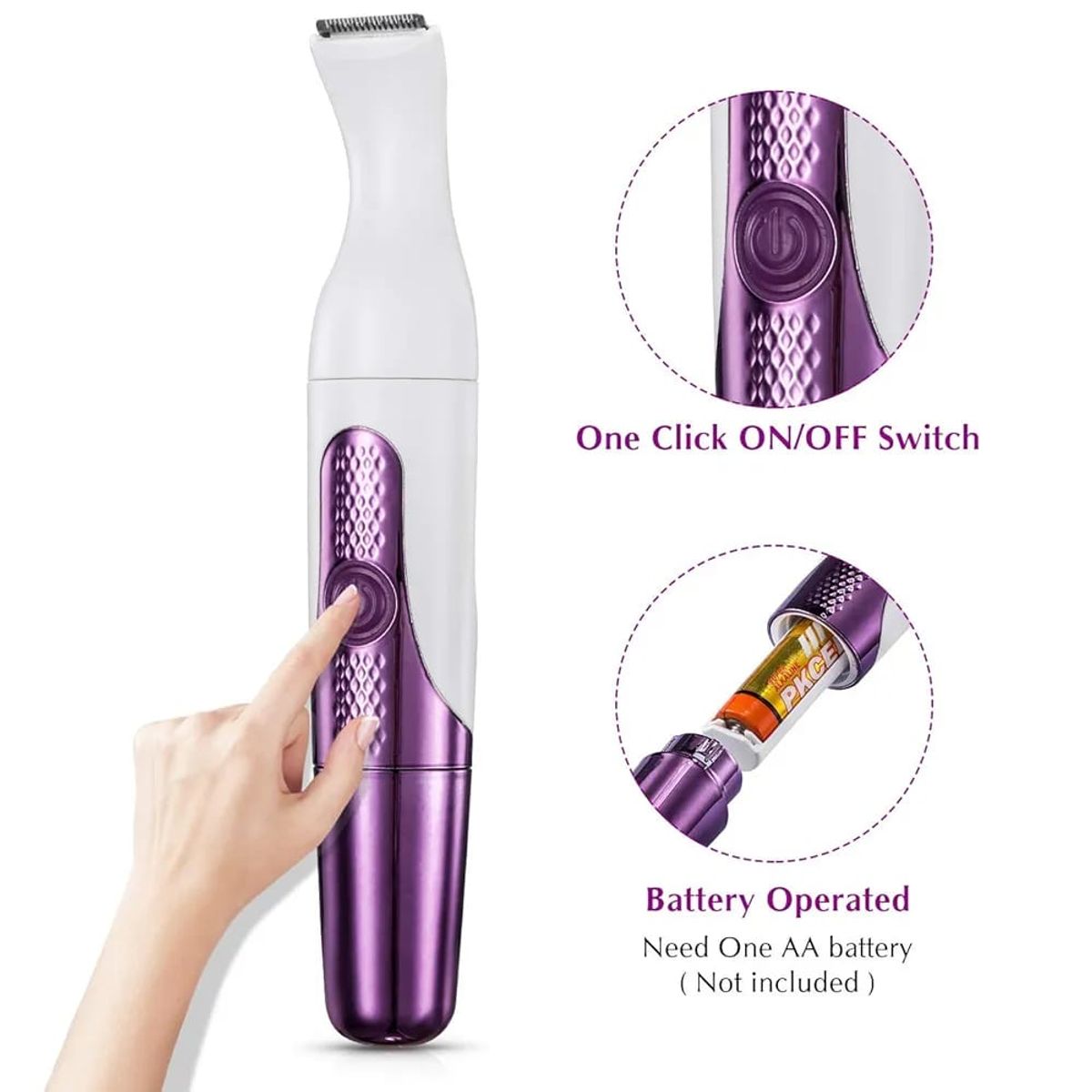 GENERICO - Depiladora Facial+ Cejas Y Patillera 6 En 1 