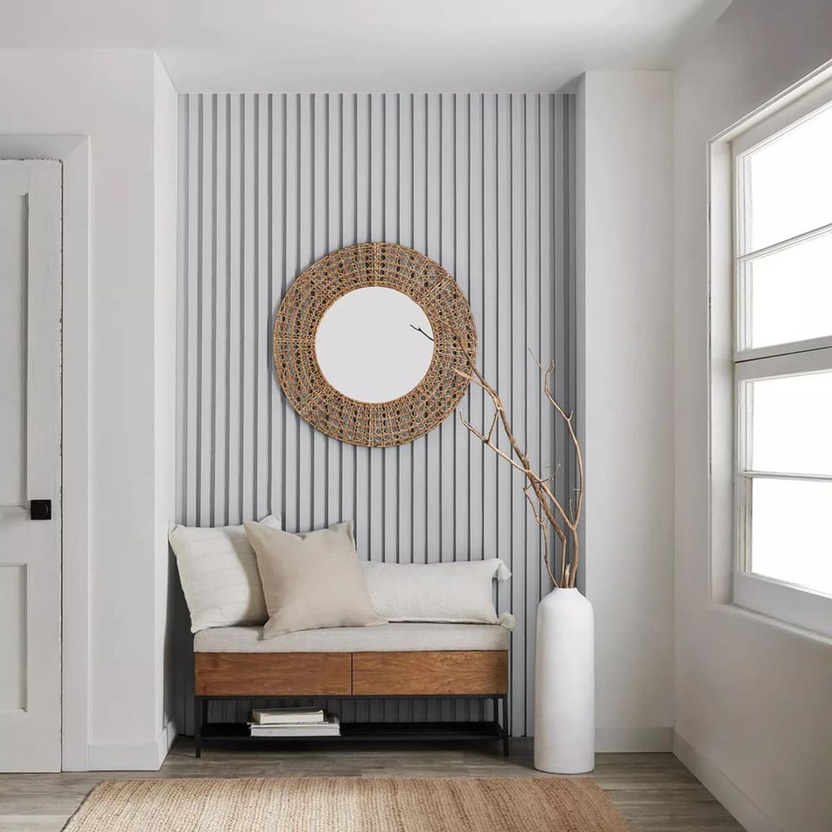 TU MESITA - Recibidor Moderno Benja Color Chiavenna con Asiento Acolchonado TU MESITA