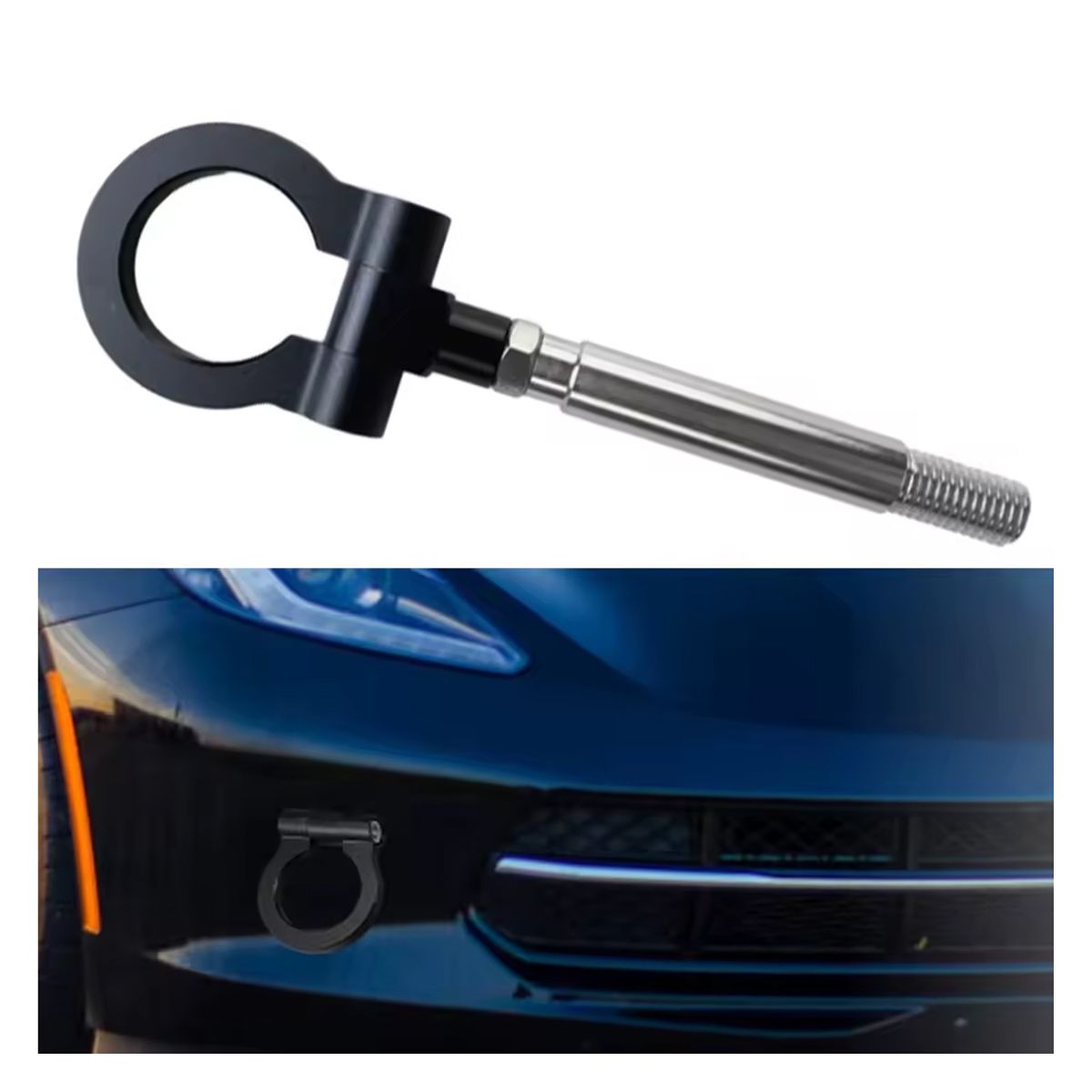 GENERICO - Gancho de Remolque Tuning  Negro Toyota Yaris