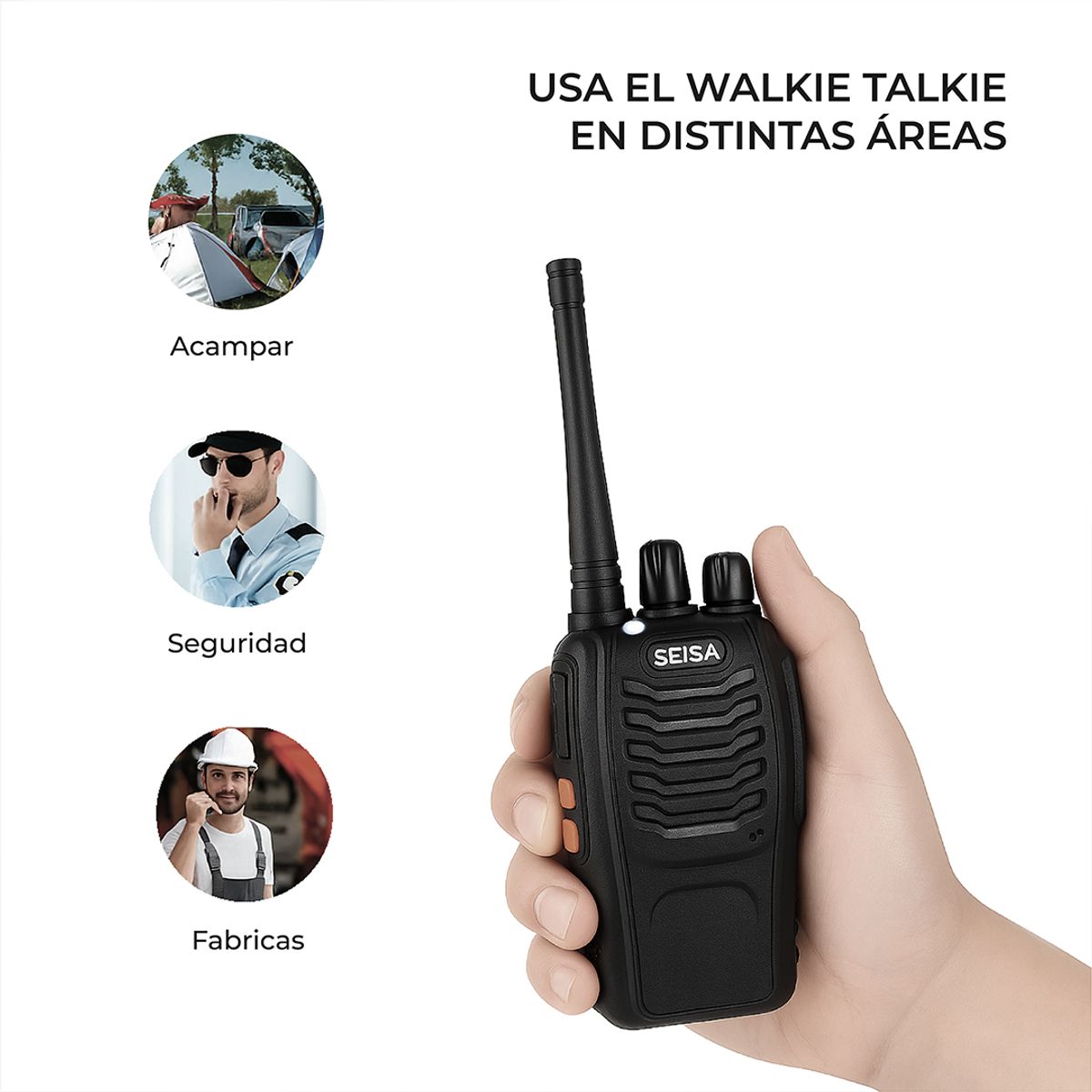 SEISA - Radio Walkie Talkie De Dos Vias Pack 2Und St-B888S Transmisor Y Receptor