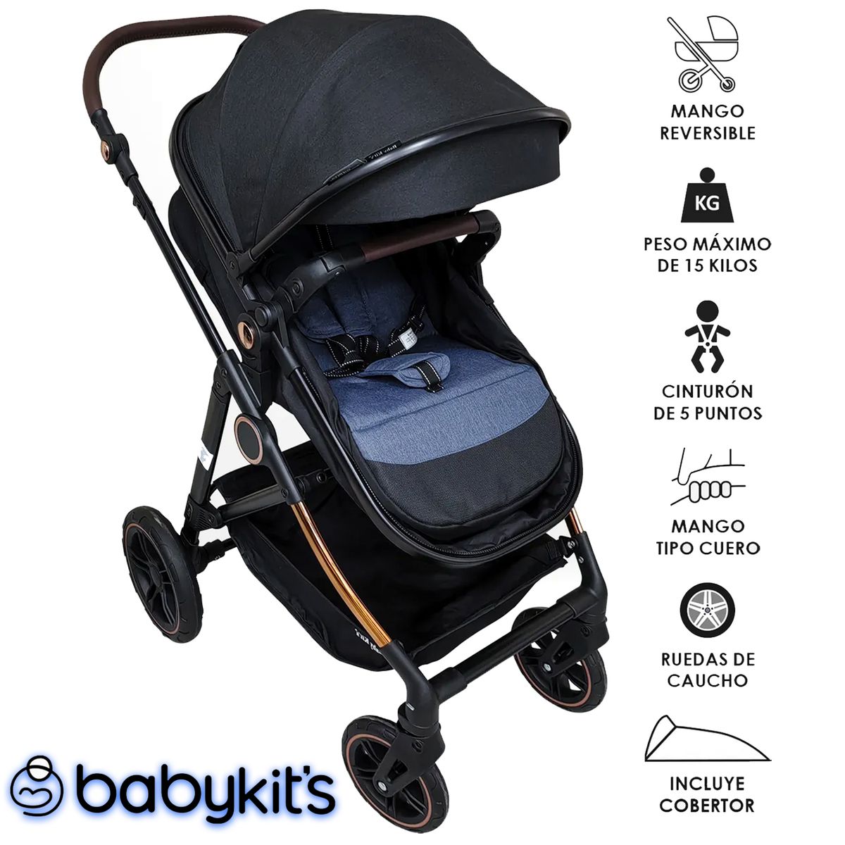 BABY KITS - Coche Moisés Baby Kits VOX T BK6074 Azul