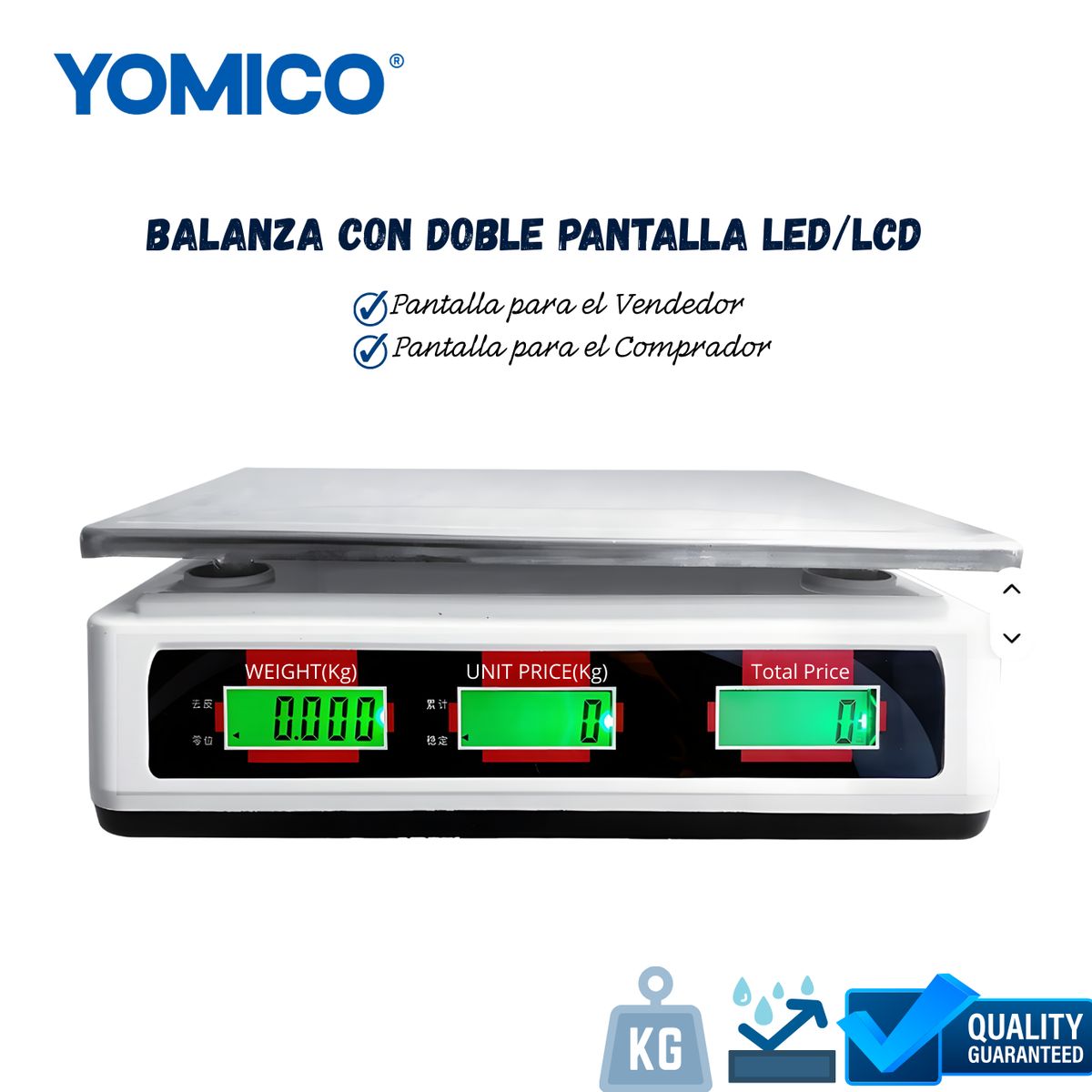 SM - Balanza Comercial Digital 40 Kg - Doble pantalla