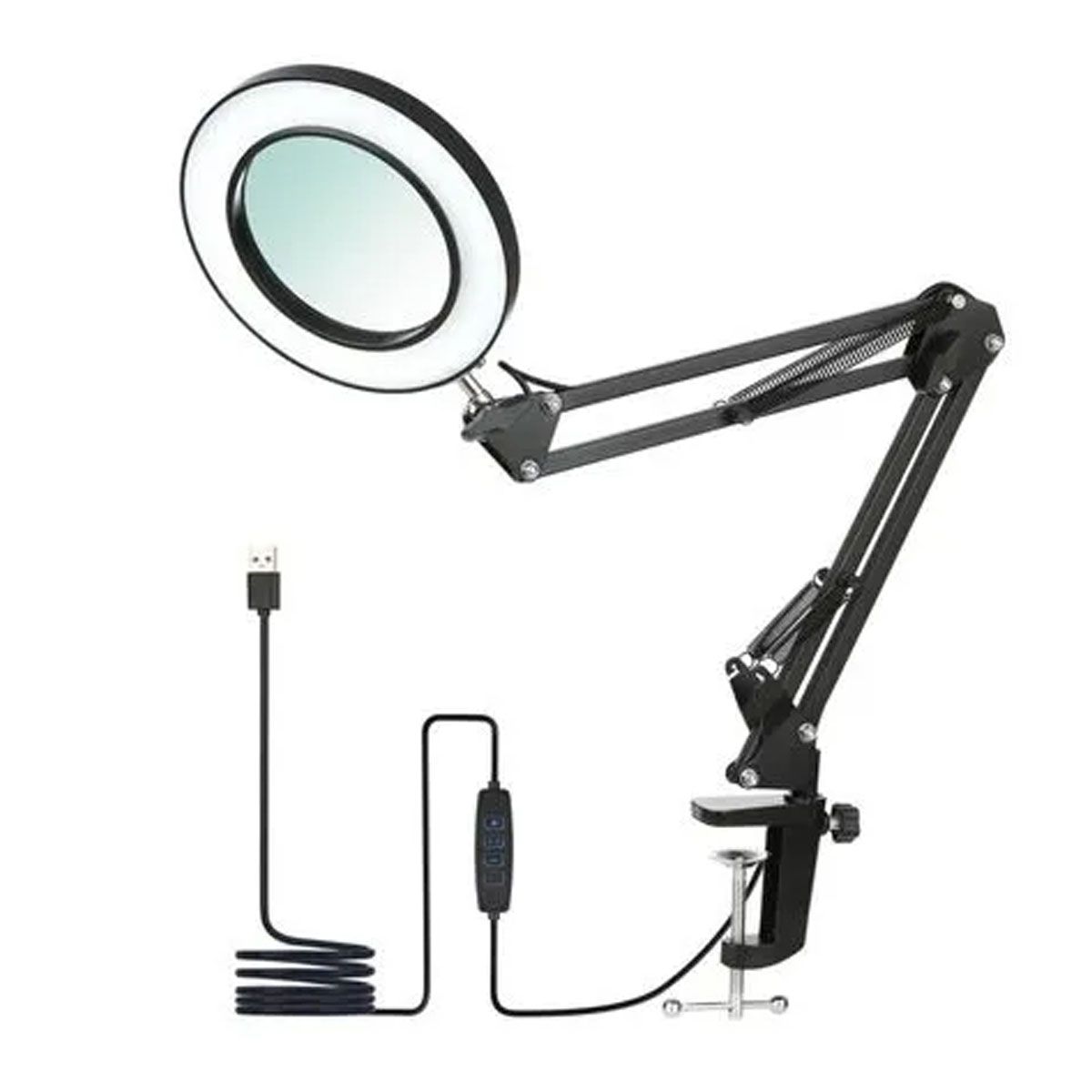 SEISA - Lámpara Led De Escritorio Con Lupa De 10x