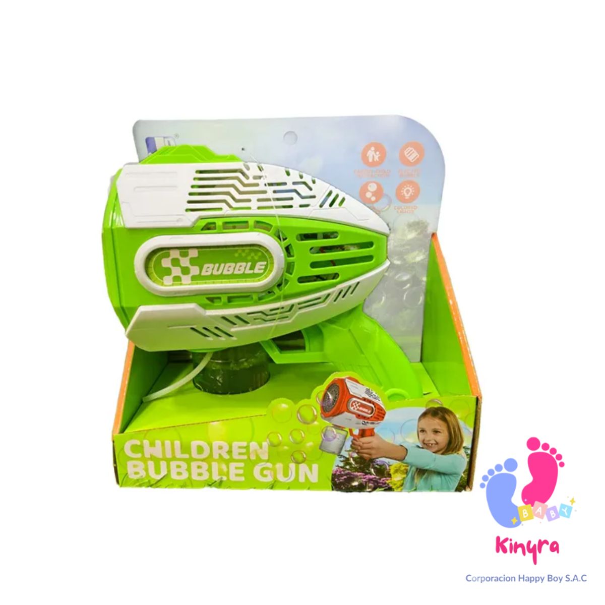 NO LOGO - PISTOLA DE BURBUJAS PARA NIÑOS