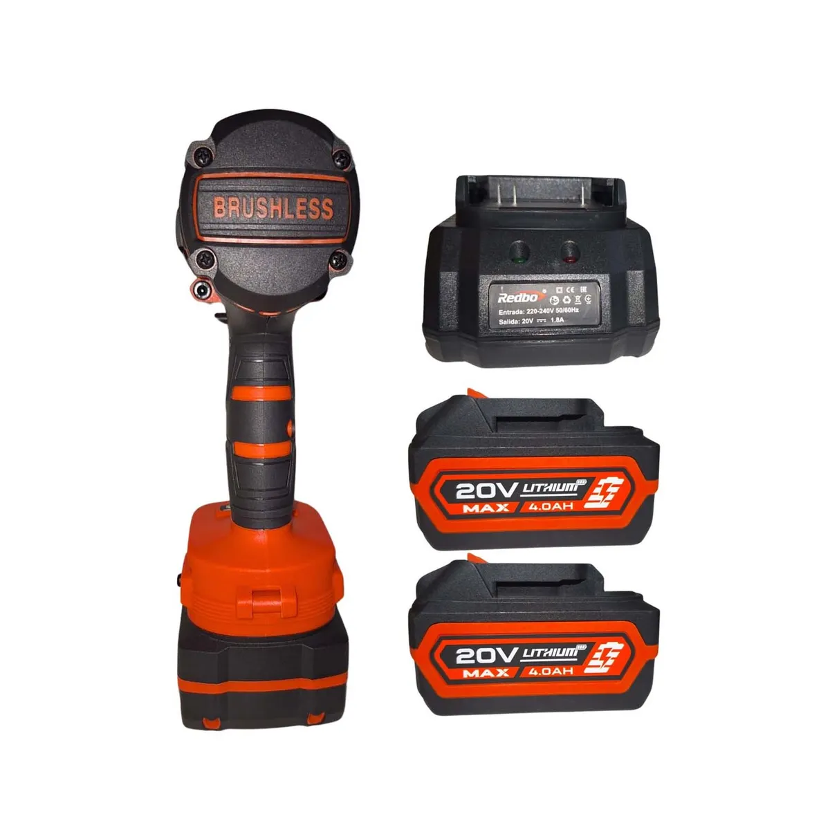 REDBO - LLAVE DE IMPACTO 880NM + 2 BATERIAS 4AH REDBO RB-20/880PBL
