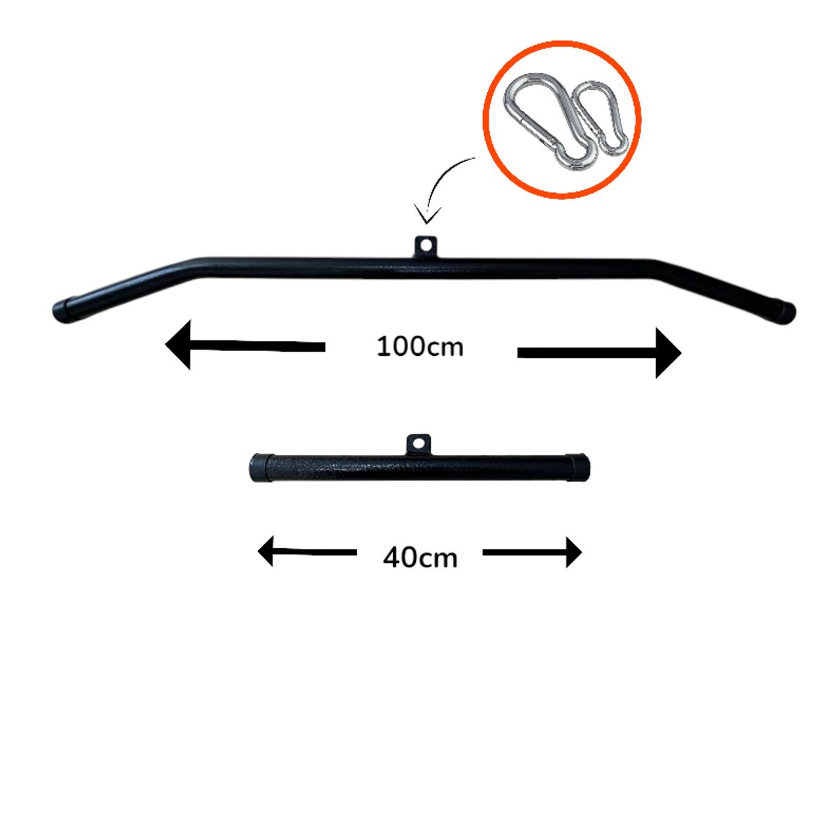 HOLGU - Kit Agarre Largo Y Agarre Corto Barra Polea Gym