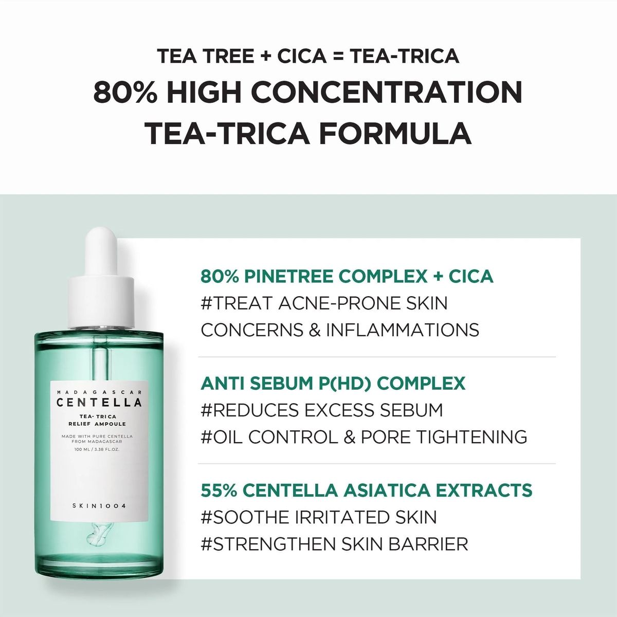 SKIN1004 - SKIN1004 Madagascar Centella Tea-Trica Acne Care Set Rutina Calmante