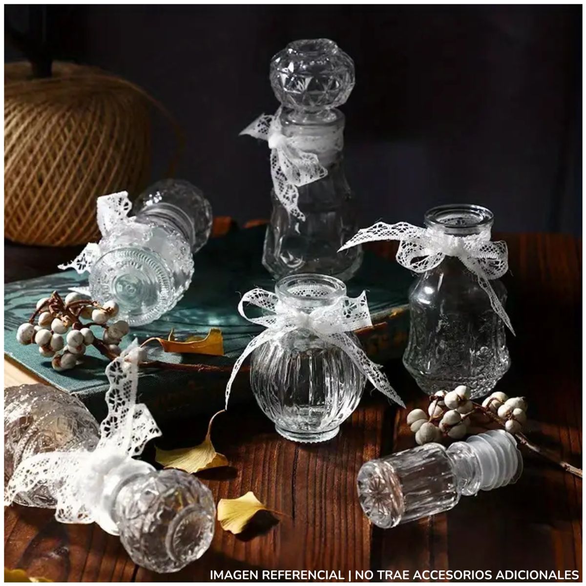 GENERICO - Frasco de Aceite Vinagre Especias de Vidrio 150ml Pack x6