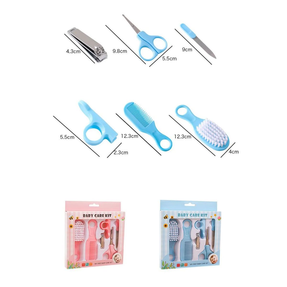 GENERICO - Set Baby Care de Limpieza para Bebes 6 Pcs Rosa