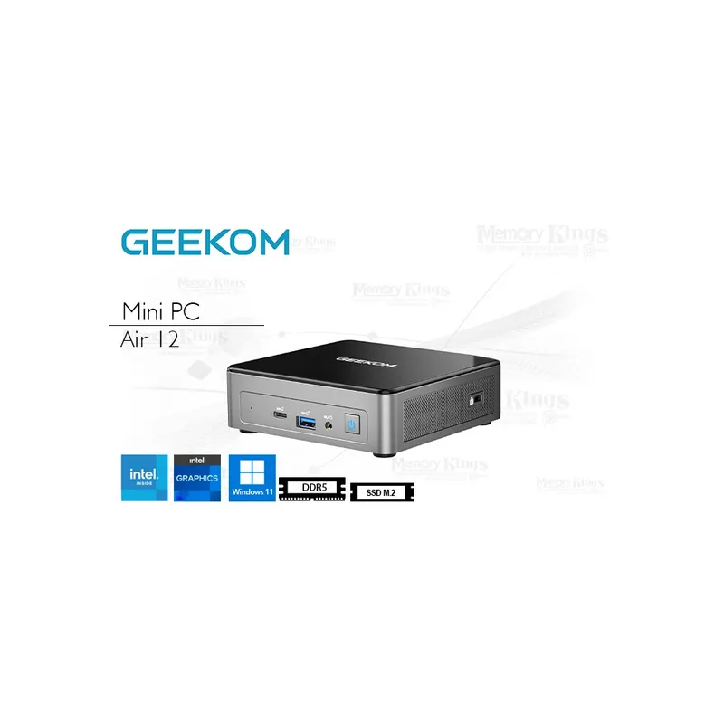 GENERICO - Mini PC GEEKOM Mini Air 12 - Intel N150 16GB RAM 512GB SSD Gráfico
