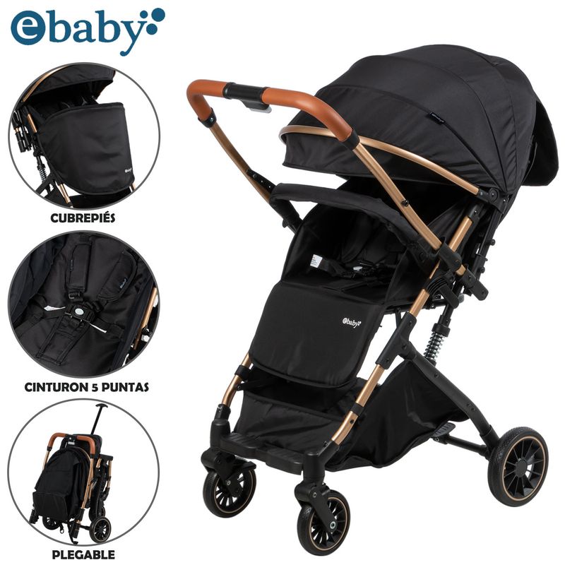 EBABY - Coche Paseo Reversible Ebaby «VINCE» Black