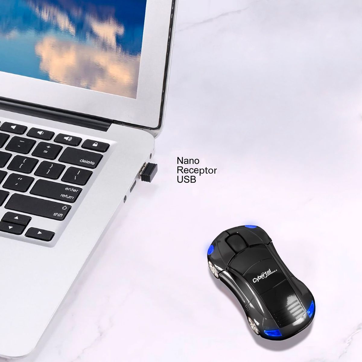 CYBERTEL - Mouse Oficina Inalámbrico Cybertel Carrera S CYB M301s