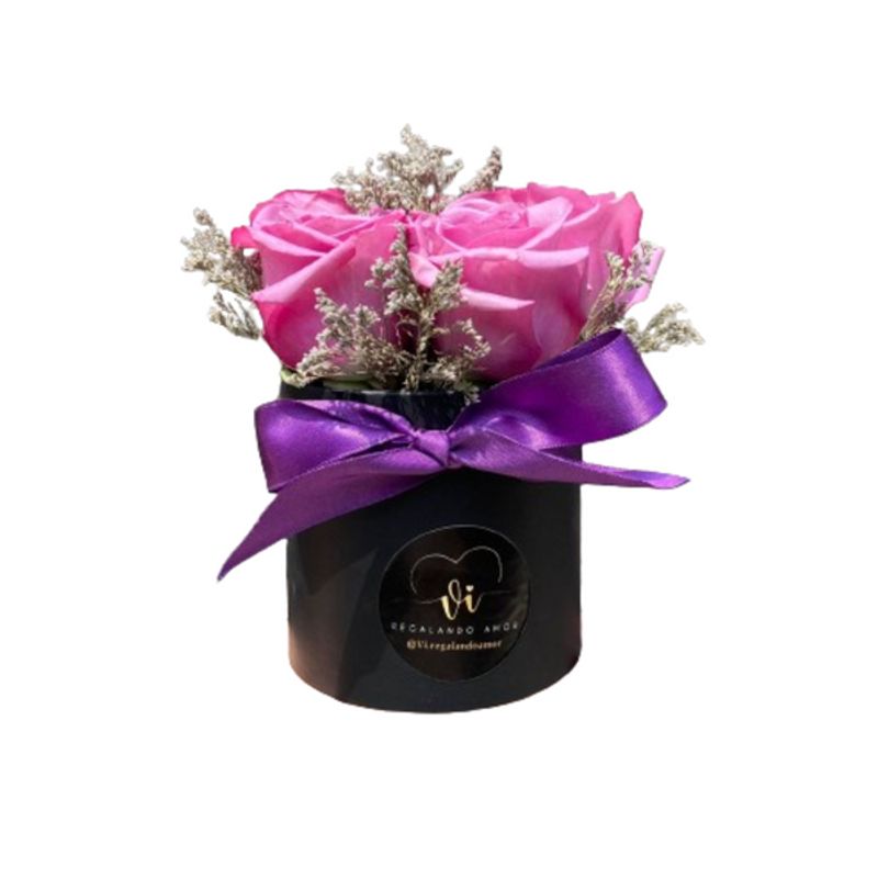 GENERICO - Box Eloisa - Rosas Moradas - Box floral