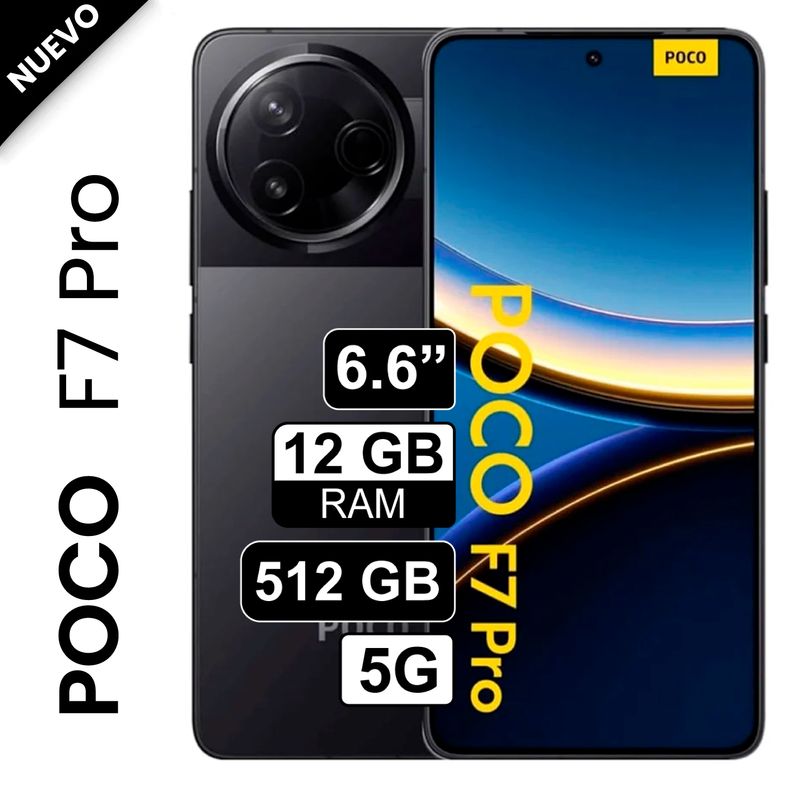 XIAOMI - Celular POCO F7 PRO 512GB 12GB 50MP + 8MP NEGRO