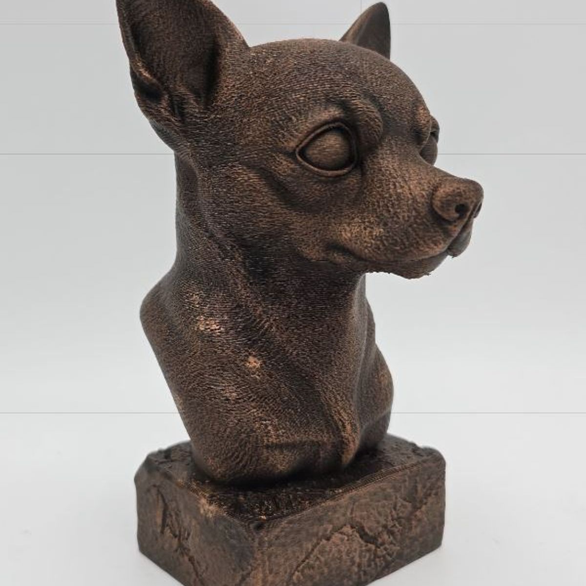 GENERICO - ADORNO EXCLUSIVO PERRO CHIHUAHUA COLOR BRONCE 23cm x 14cm x 15cm