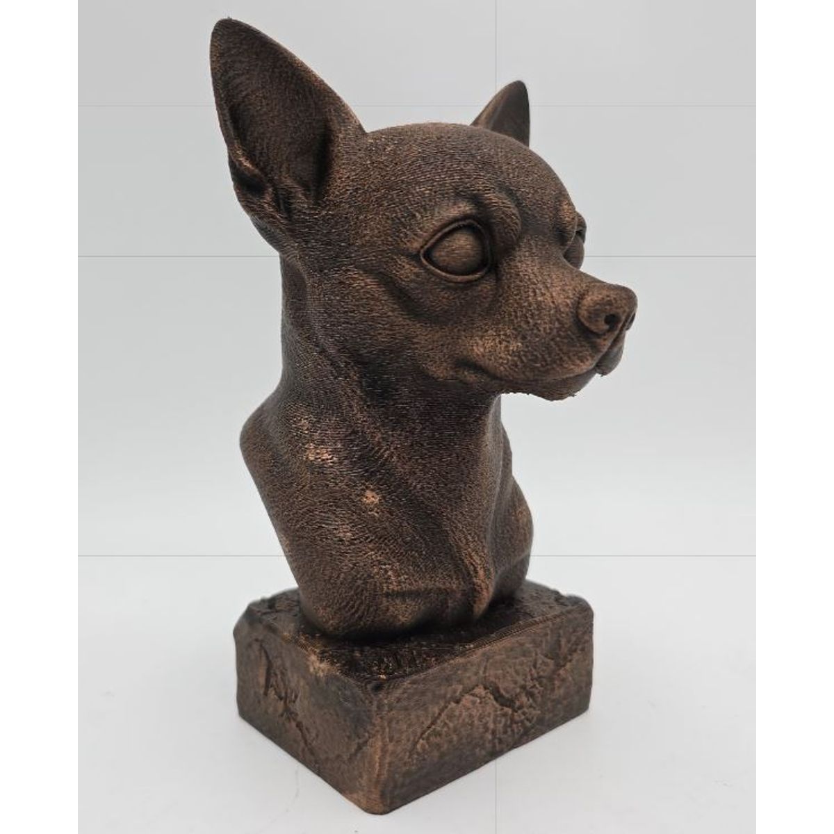 GENERICO - ADORNO EXCLUSIVO PERRO CHIHUAHUA COLOR BRONCE 23cm x 14cm x 15cm