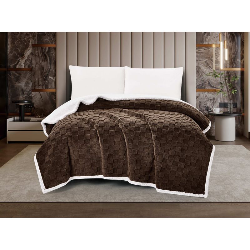 GENERICO - MANTA LUXURY CON SHERPA ANTIALERGICO HAIRIFON 2 PLAZAS