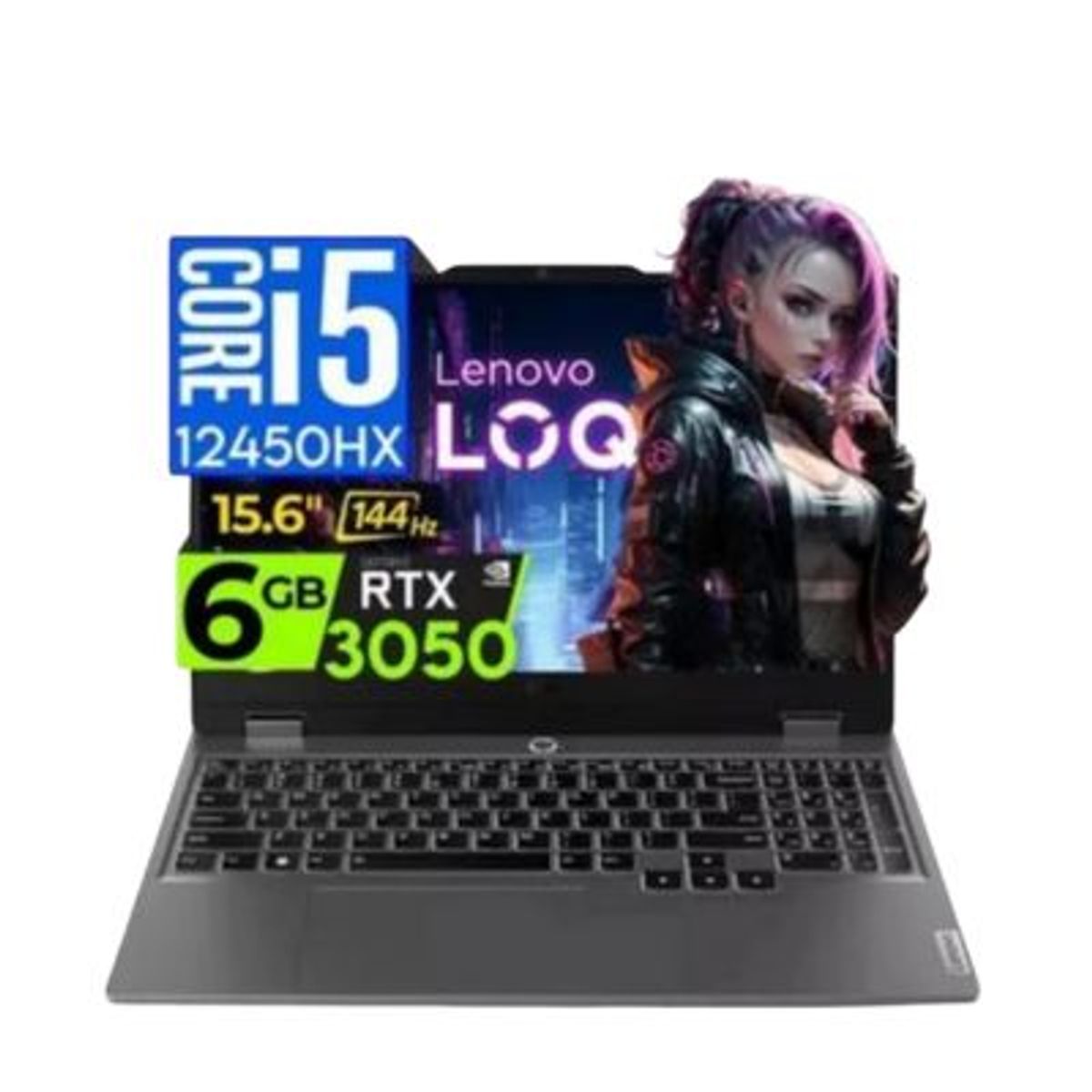 LENOVO - Laptop Lenovo LOQ 15IAX9 Intel Core i5-12450HX  16GB RAM 512GB SSD RTX 3050-6GB 156 FHD 83GS00TKLM