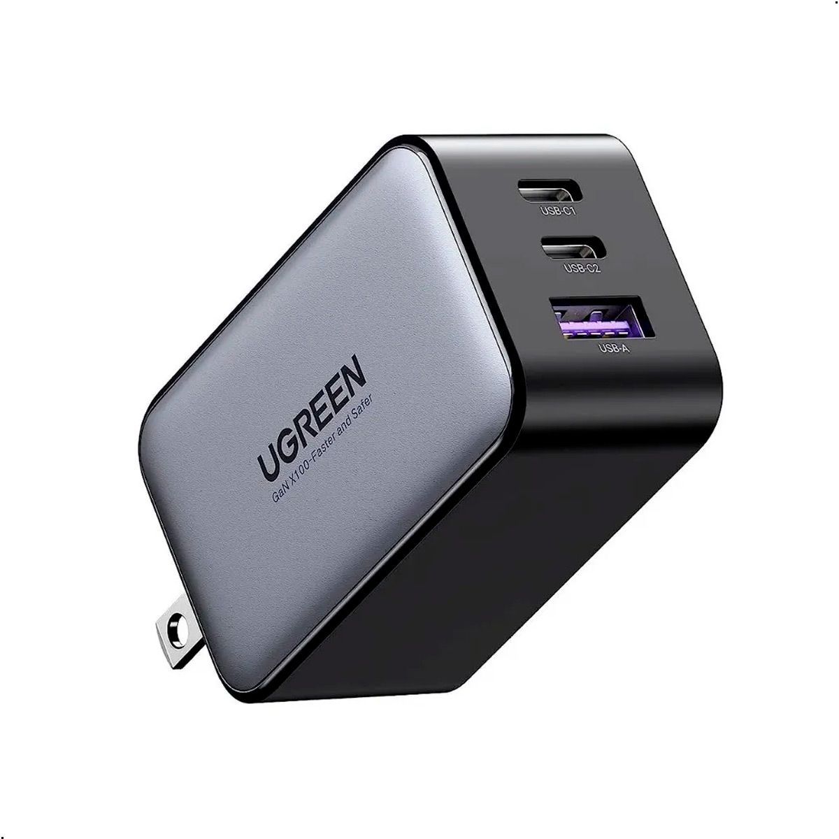 UGREEN - Cargador Pared Ugreen 65w Nexode 3 Puertos 1 Usb A, 2 Usb C