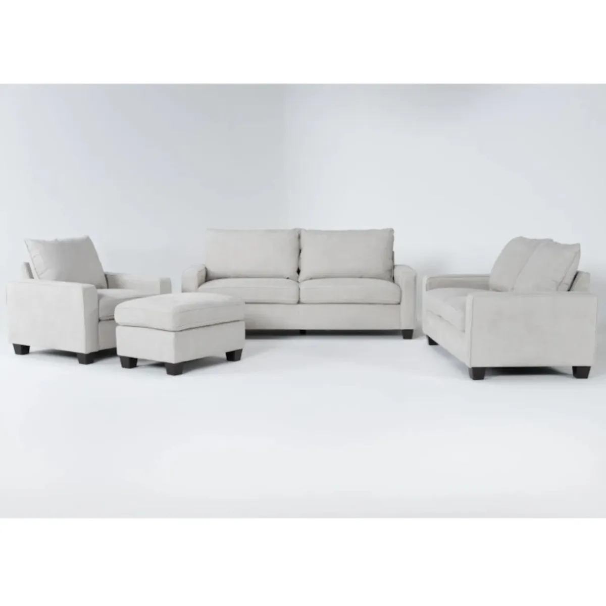 GENERICO - Juego de Sala 3-2-1 Verona con Banqueta en Tela Antifluido  Lmueble