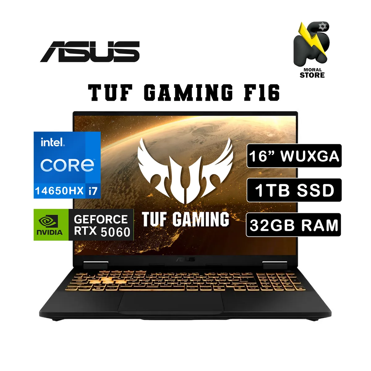 ASUS - LAPTOP ASUS TUF GAMING FX608JMR-F16/ INTEL CORE i7-14650HX/ 32GB RAM/1TB  SSD/RTX 5060 8GB /16 WUXGA
