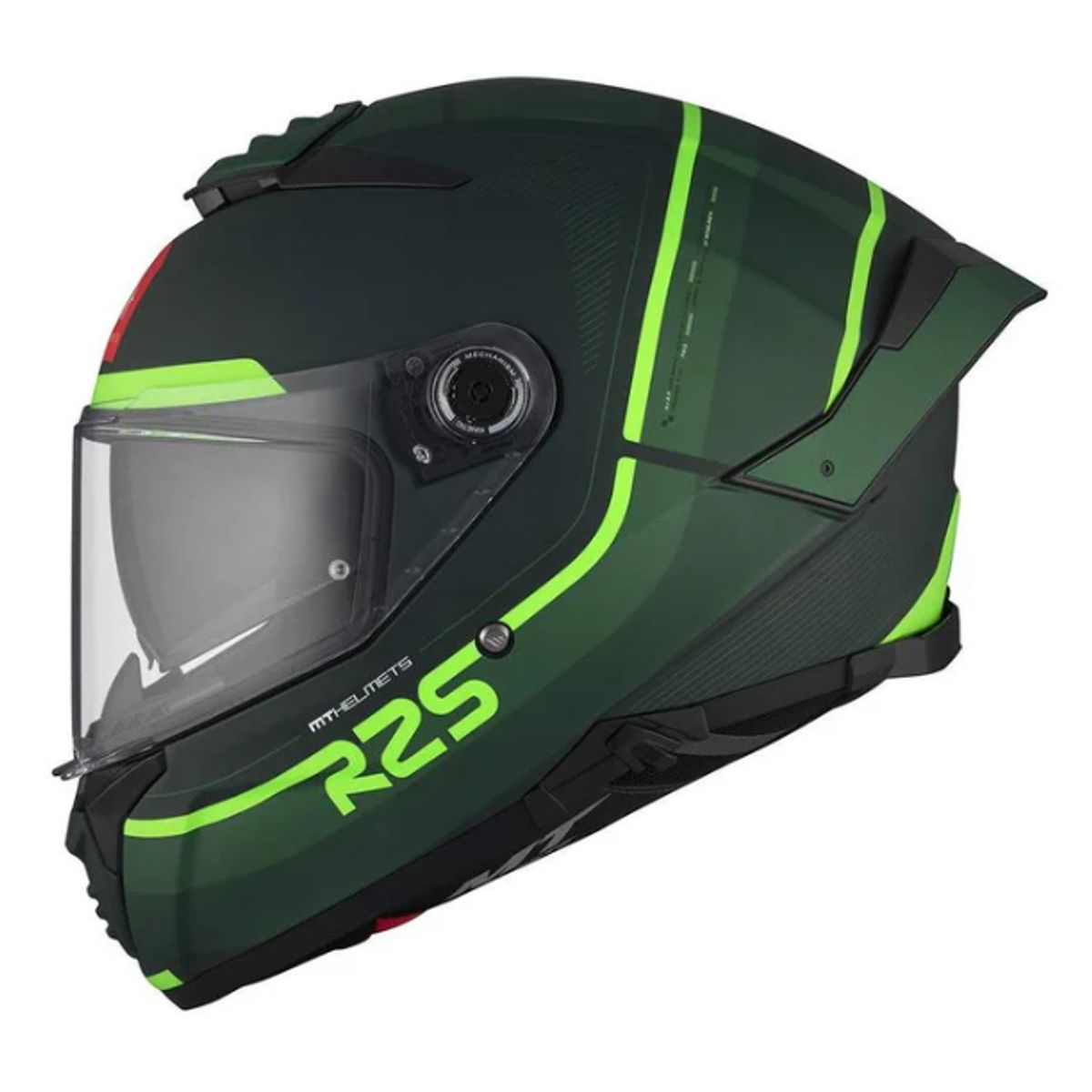 MT HELMETS - CASCO MOTO MT THUNDER 4 SV MODELO R25 VERDE MATE