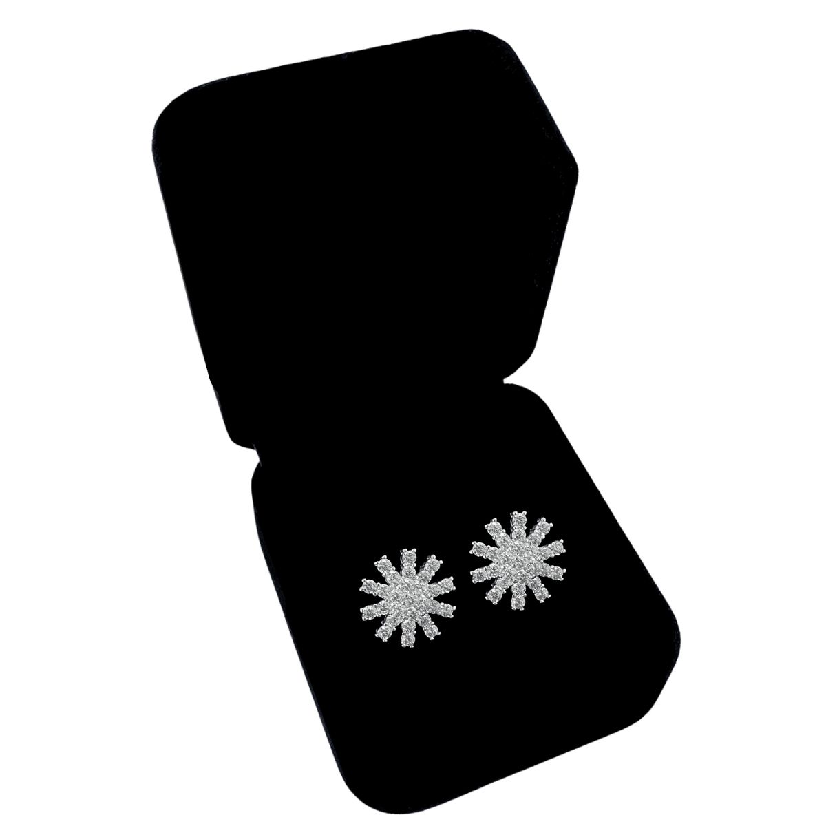 GENERICO - Aretes Mujer Modelo Flor Regalo Mamá Novia Plata 925