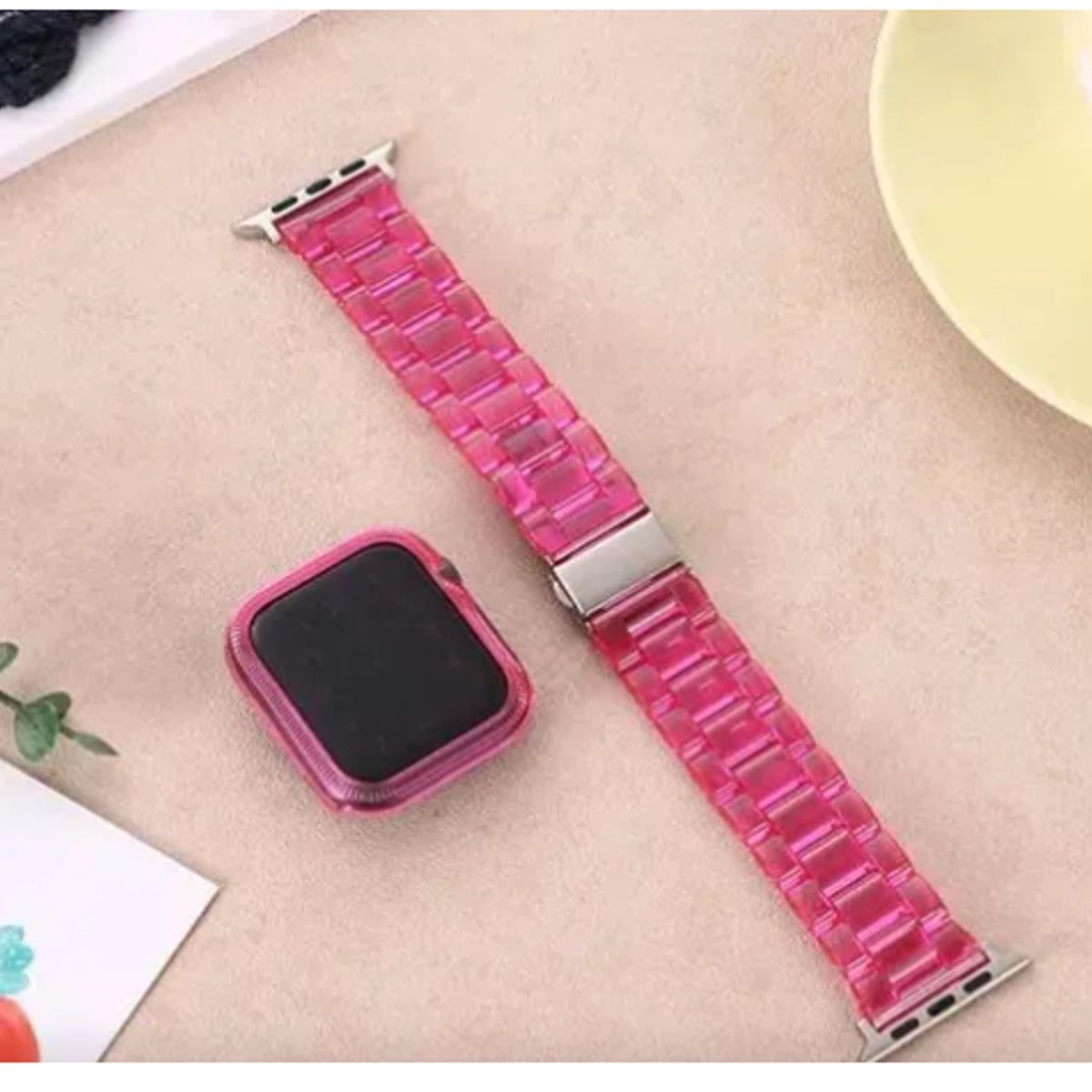 GENERICO - Correa Acrilica para Apple Watch 42mm - Rosa
