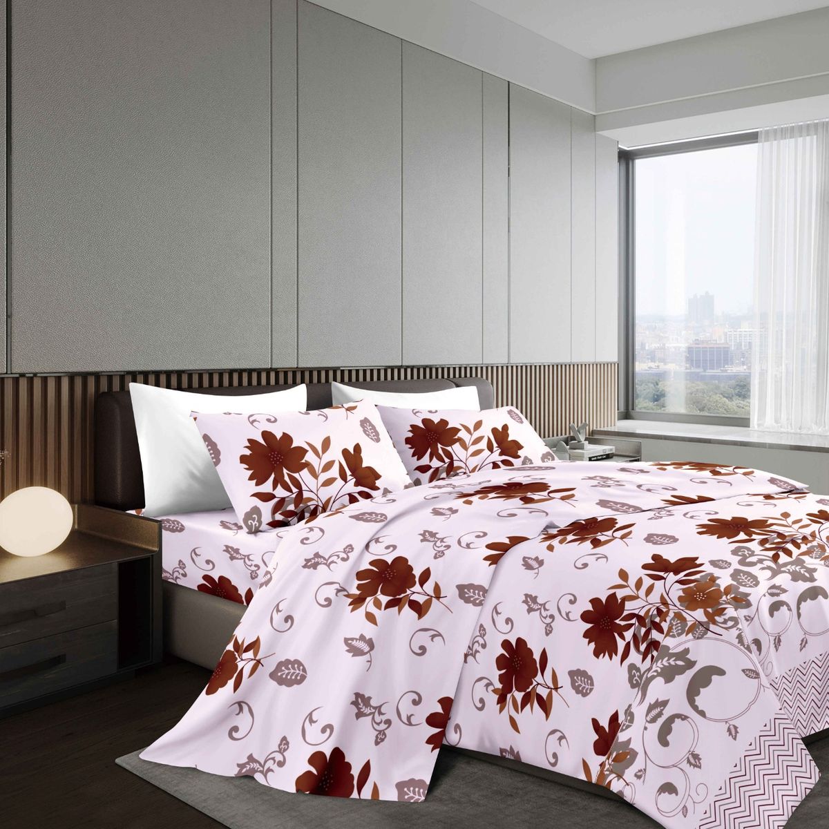 GOLDSUN - JUEGO DE SÁBANAS 4 PIEZAS 1800 HILOS 2 PLAZAS