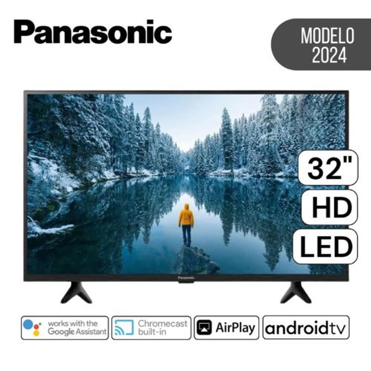 PANASONIC - Televisor Panasonic Smart TV 32"  Pulg. LED HD TC-32MS600P - Negro