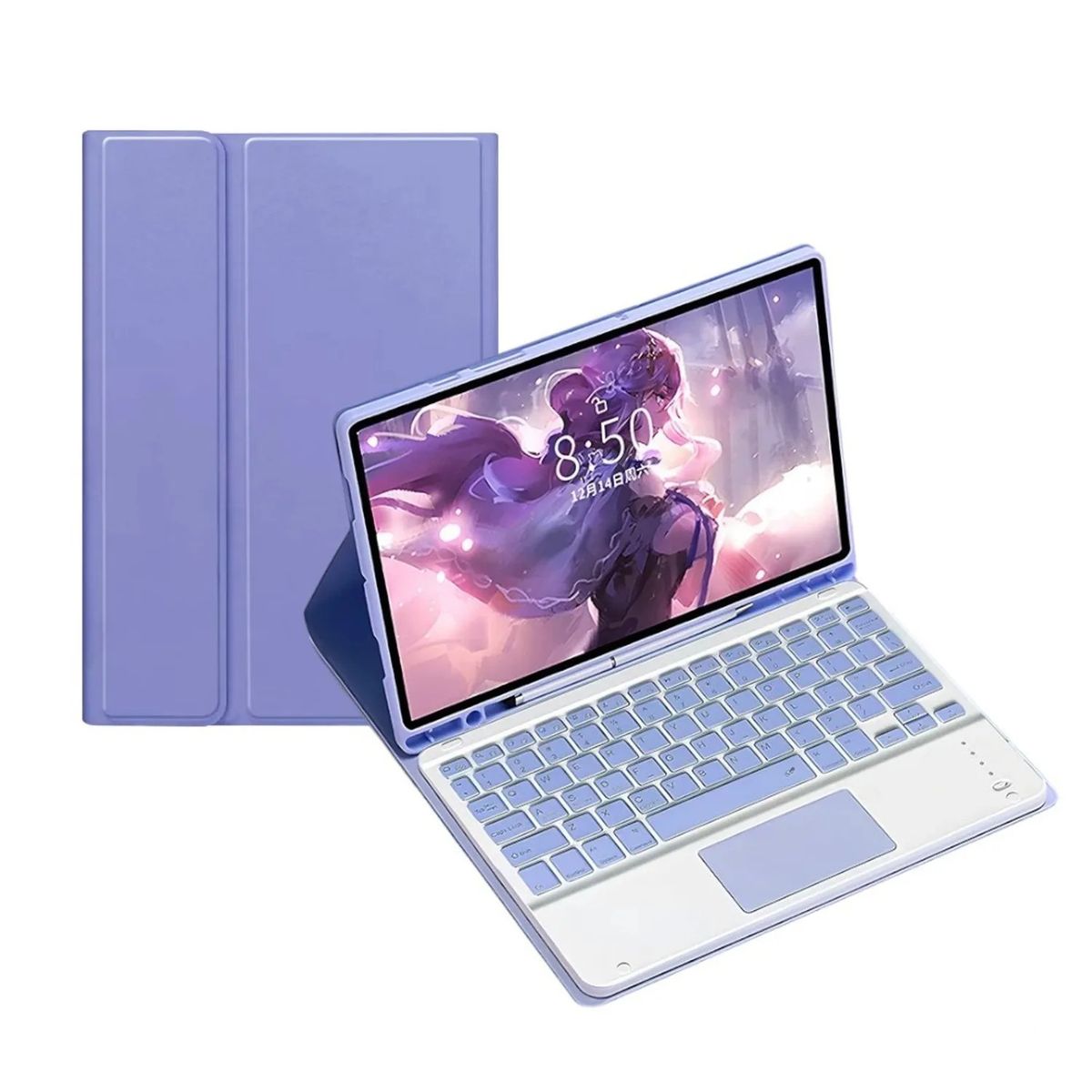 GENERICO - Funda con Teclado TouchPad Para  Redmi Pad Pro - Lila