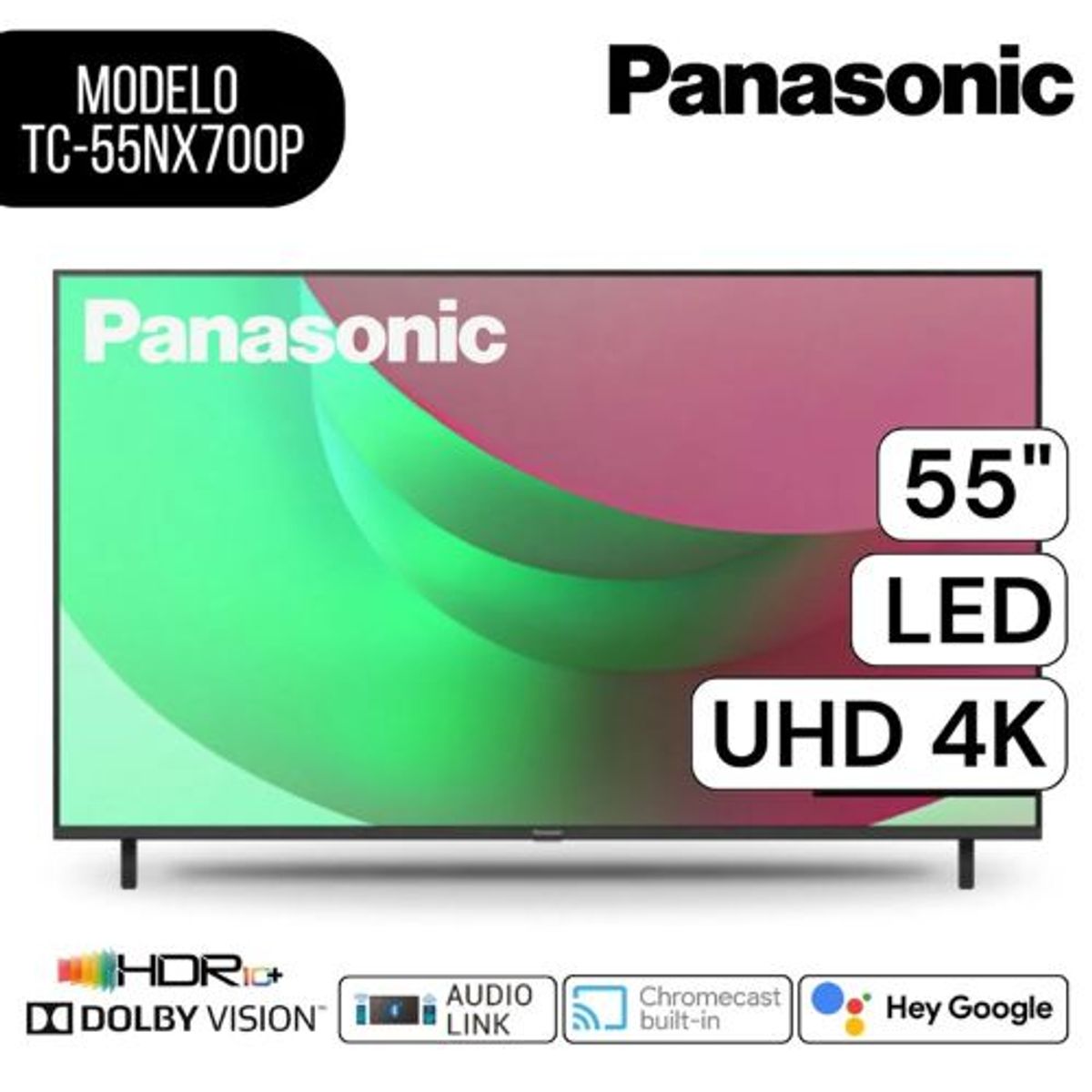 PANASONIC - Televisor Panasonic 55"  Pulg. LED 4K TC-55NX700P - Negro