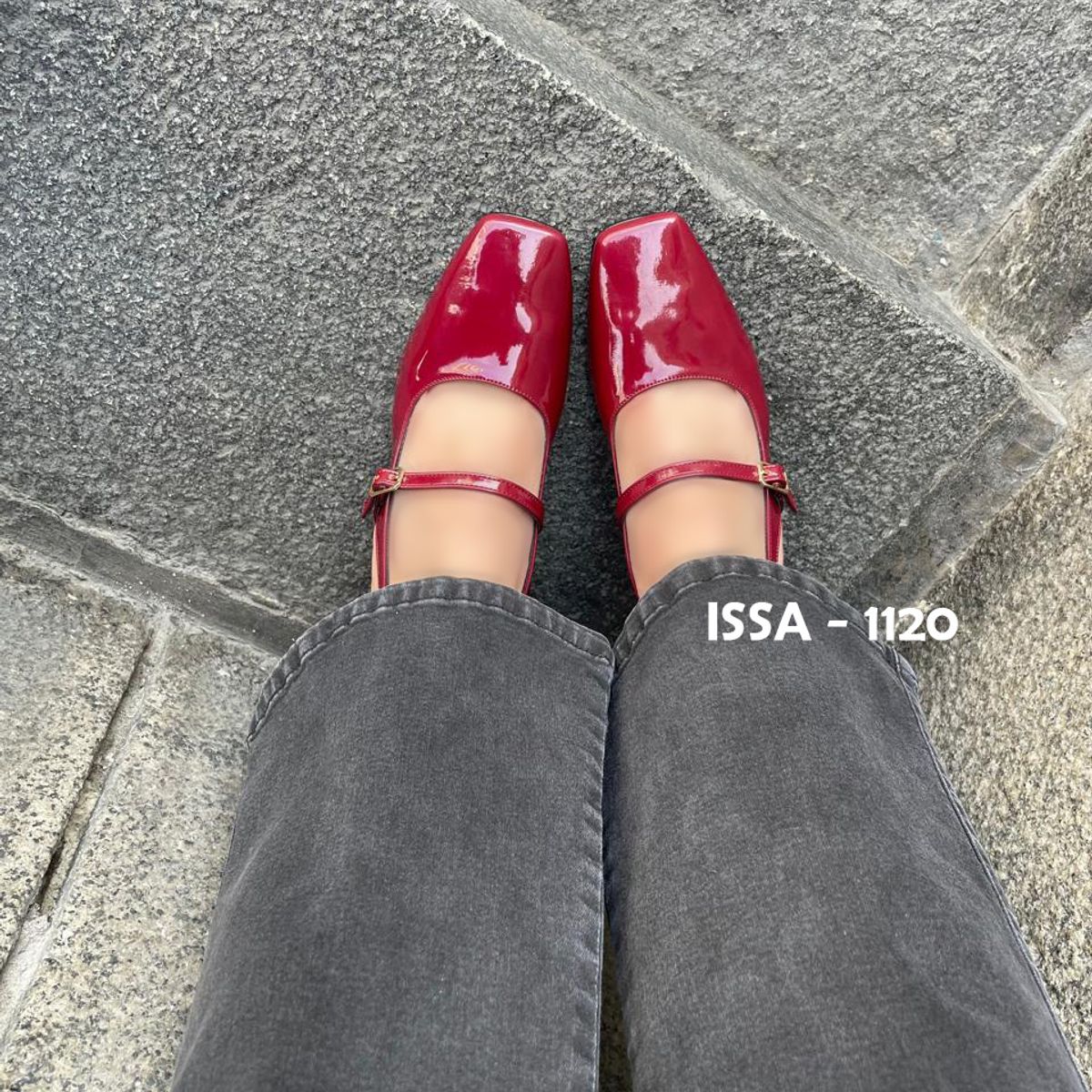 GENERICO - ESTILETOS MARY JANE EN TACO 5 CM EN COLOR BURDEOS