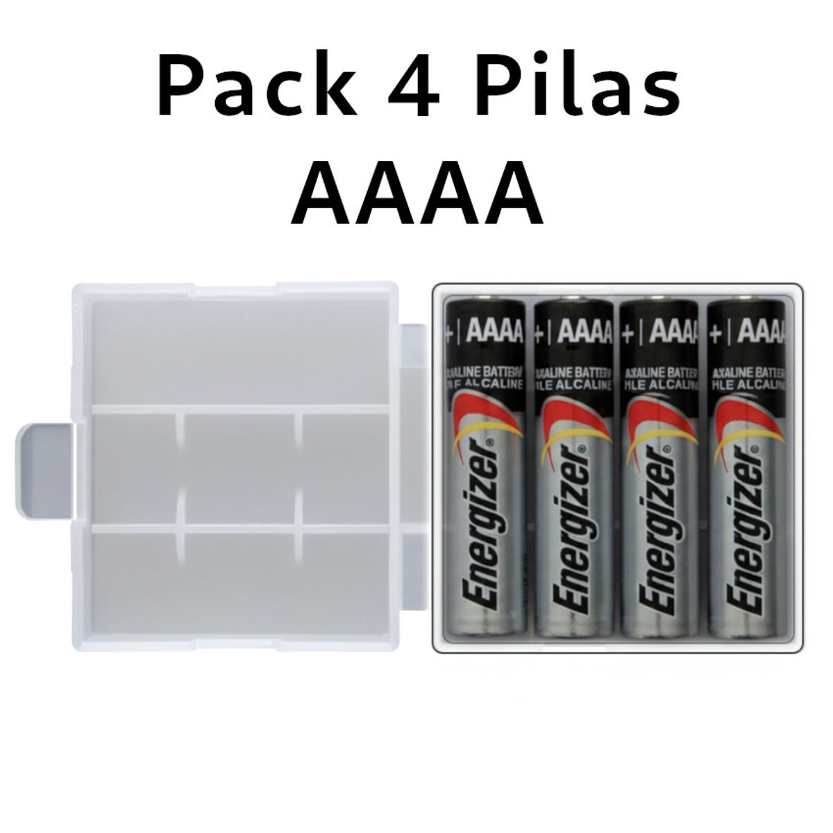 ENERGIZER - Pack 4 Baterias Pilas 4A Aaaa ENERGIZER E96 LR8D425 1,5V Alcalina + Estuche Multiproposito