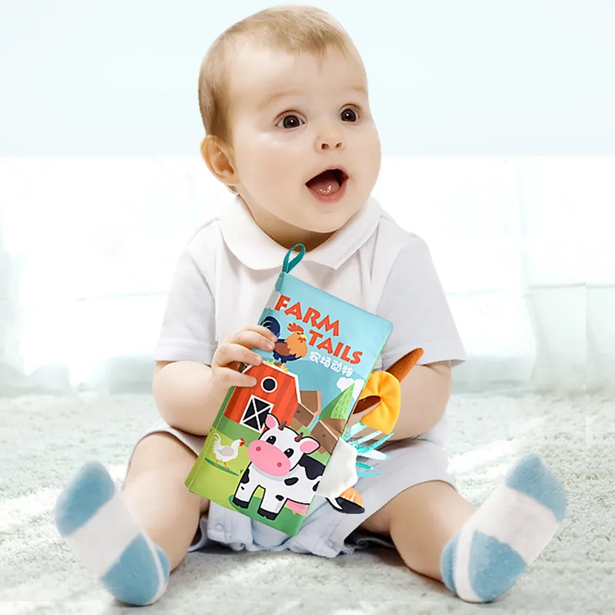 GENERICO - Libro Sensorial para Bebé 3D de Animalitos de la Granja