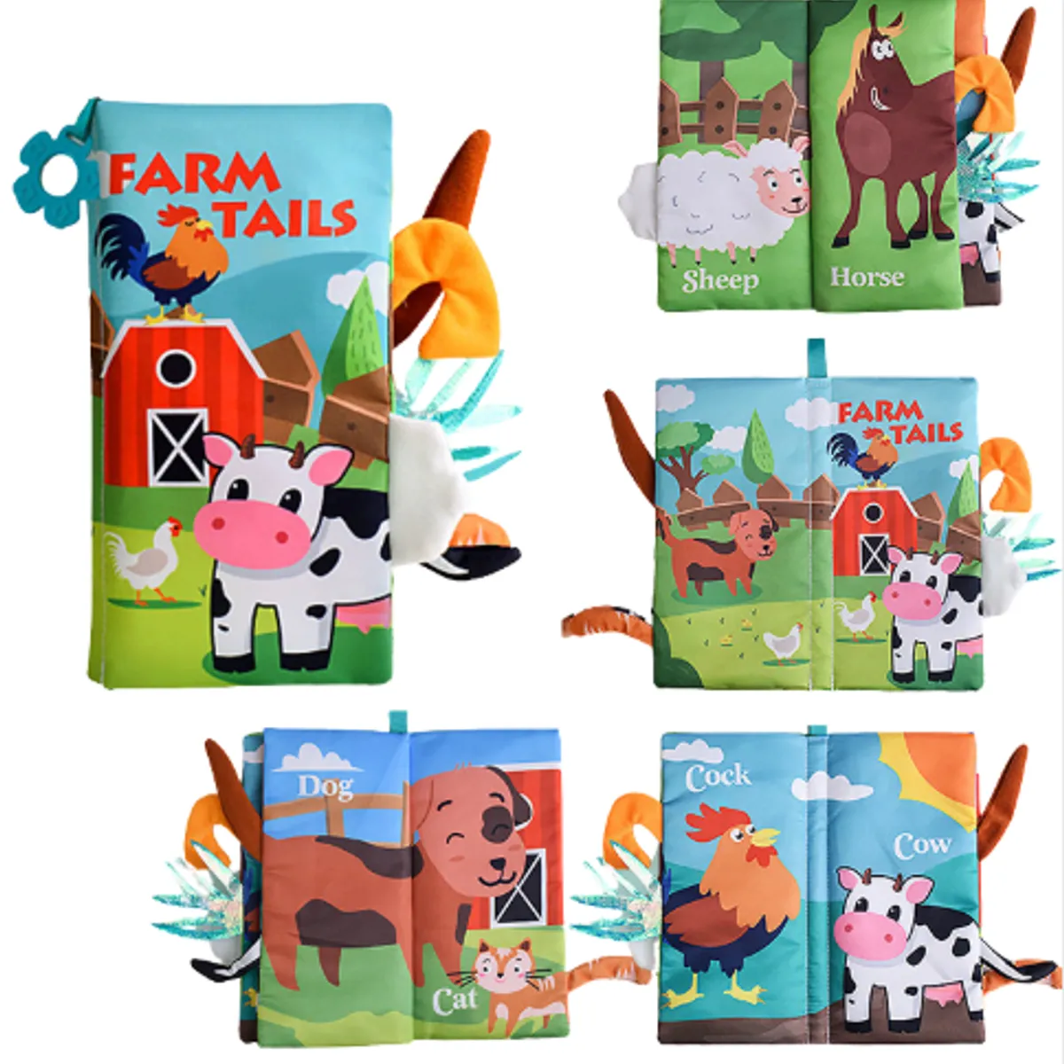 GENERICO - Libro Sensorial para Bebé 3D de Animalitos de la Granja