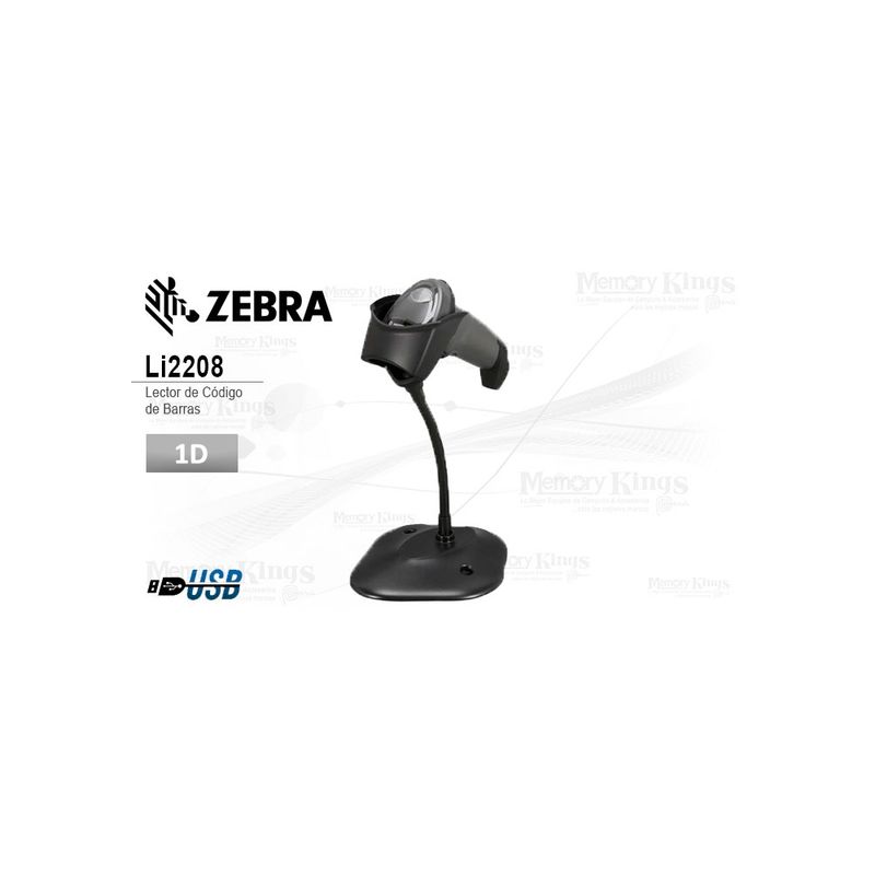 ZEBRA - Lector de código de barras Zebra LI2208 1D con conexión USB ideal p
