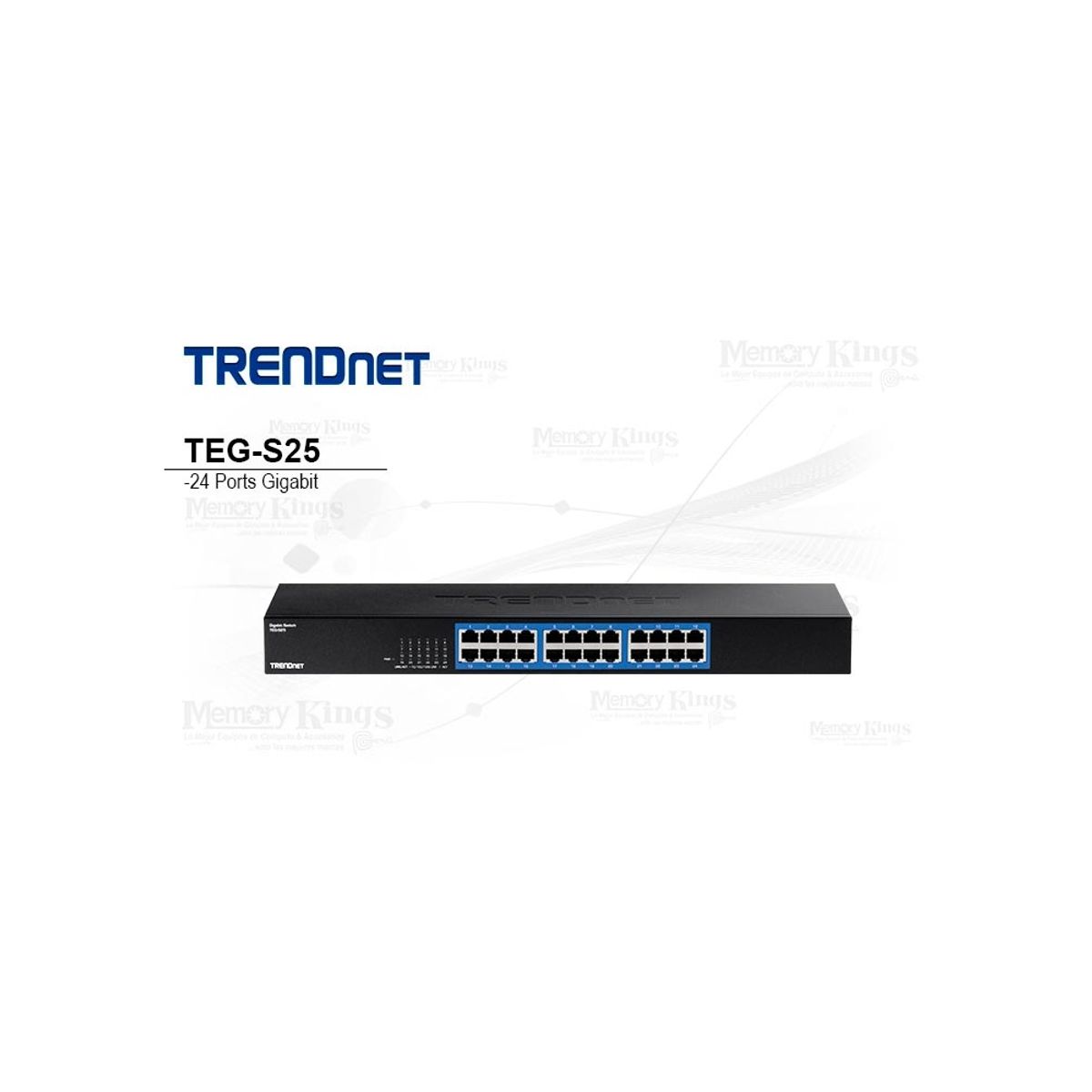TRENDNET - Switch Gigabit de 24 Puertos Trendnet TEG-S25 Rackeable Ideal para R