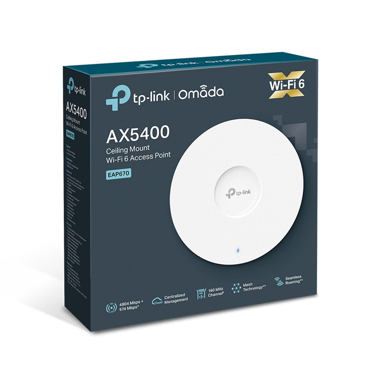 GENERICO - Punto De Acceso Tp-Link Eap670 Wi-Fi 6 2.4 Ghz 5 Ghz Gestionado A Través De La Nube