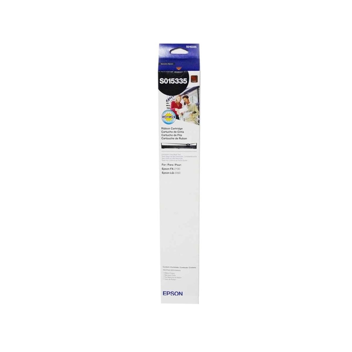 EPSON - Cartucho De Cinta De Tela Epson Fx-2190 Fx-2190Ii Lq-2090 Lq-2090Ii Compatibilidad Negra